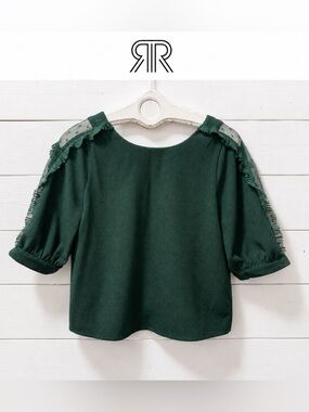 La Redoute Sheer Detail Blouse – Emerald Green – Size 6